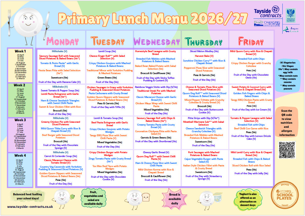 Lunch Menu 2026/27